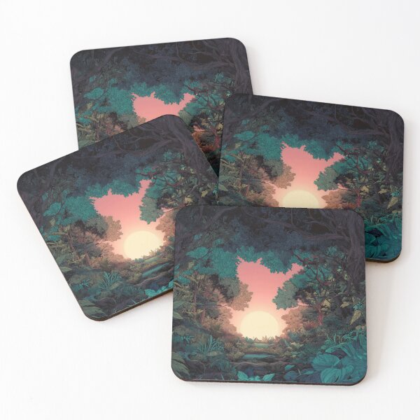 Item preview, Jungle Sunset Forest Clearing designed and sold by LuminousFoundry.