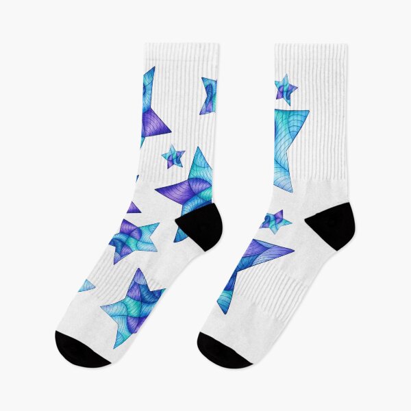 Item preview, Blue StarS Pattern – Abstract Ocean Geometric Design designed and sold by AnyasCrafts.