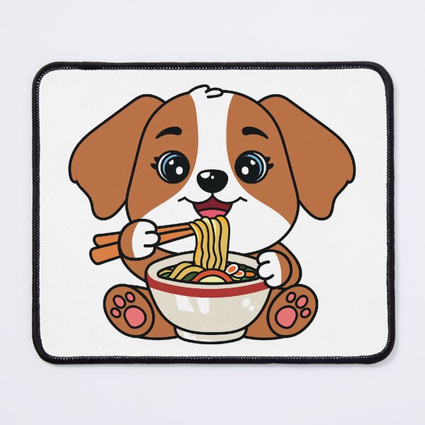 Item preview, Kawaii Dog Eating Ramen designed and sold by Marshallamoakohene.