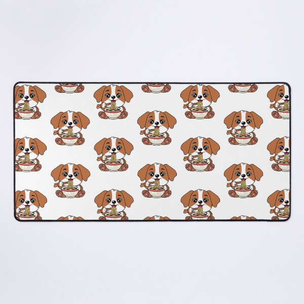 Item preview, Kawaii Dog Eating Ramen designed and sold by MarshallStickerX.