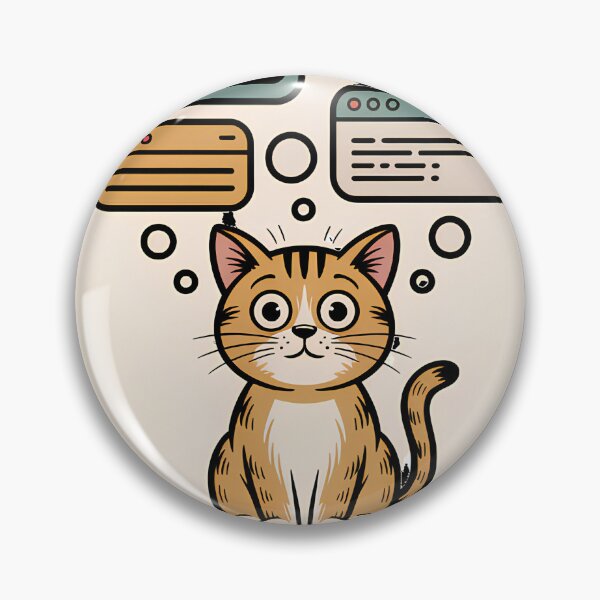 Item preview, Funny Retro Cat - Too Many Tabs Open in My Brain designed and sold by Insight-Ink.