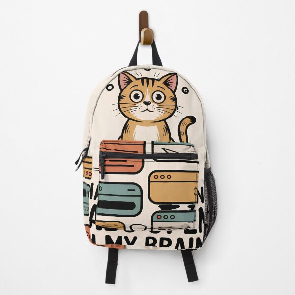 Item preview, Funny Retro Cat - Too Many Tabs Open in My Brain designed and sold by Insight-Ink.