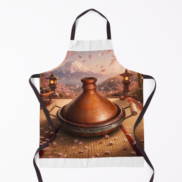 Item preview, Moroccan Tajine in Japanese Garden with Mount Fuji – Cultural Fusion Food Art designed and sold by novyron.