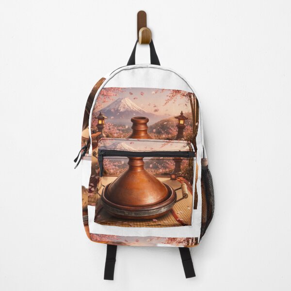 Item preview, Moroccan Tajine in Japanese Garden with Mount Fuji – Cultural Fusion Food Art designed and sold by novyron.