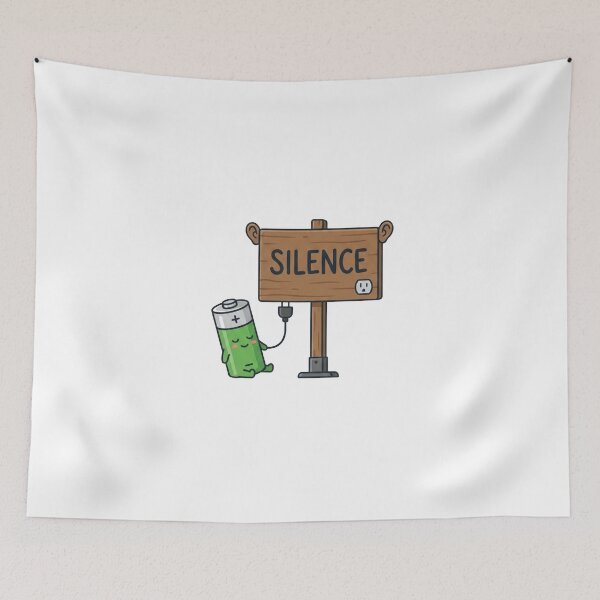 Item preview, Social Battery Powered By Silence designed and sold by Quiet Mode Studio.