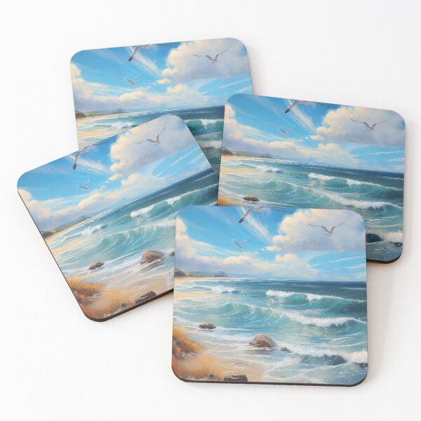 Item preview, Coastal Flight Waves and Seagulls designed and sold by SalonOfArt.