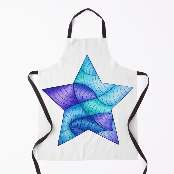 Item preview, Single Blue Star Pattern – Abstract Ocean Geometric Design designed and sold by AnyasCrafts.