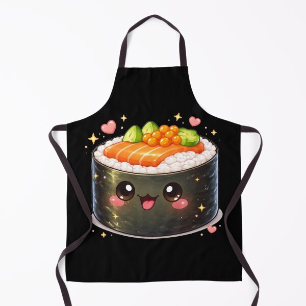 Artikelvorschau, Kawaii Cute Sushi Roll Cartoon entworfen und verkauft von MarinaBlackArt.