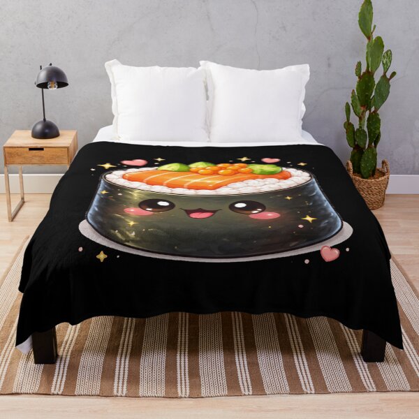 Item preview, Kawaii Cute Sushi Roll Cartoon designed and sold by MarinaBlackArt.