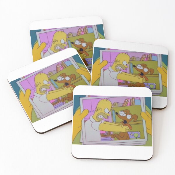 Item preview, Homer Angrily Grabbing Santa's Little Helper designed and sold by DohLab.