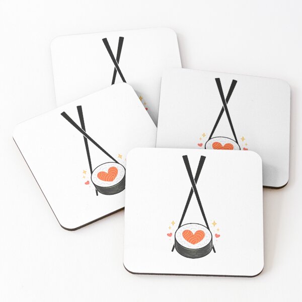 Item preview, Love Sushi Minimalist Chopsticks Design designed and sold by MarinaBlackArt.