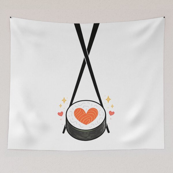 Item preview, Love Sushi Minimalist Chopsticks Design designed and sold by MarinaBlackArt.