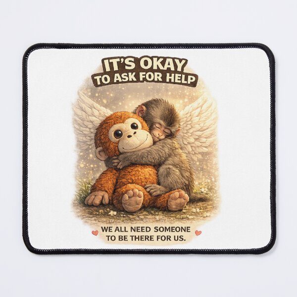 Item preview, Punch Monkey Hug – Mental Health Comfort Cute Baby Macaque Plush Toy Illustration designed and sold by The Engineer.