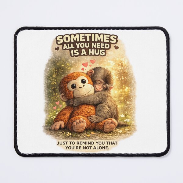 Item preview, Punch Monkey Hug Story – Cute Baby Macaque Plush Toy Comfort Illustration designed and sold by The Engineer.
