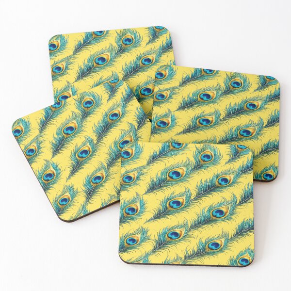 Item preview,  Peacock pattern blue yellow art designed and sold by Natart1004.