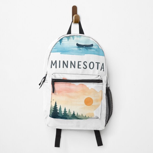 Item preview, Minnesota Minimalist Watercolor State Icon – Lake Sunset Nature Illustration designed and sold by StickyDelights.
