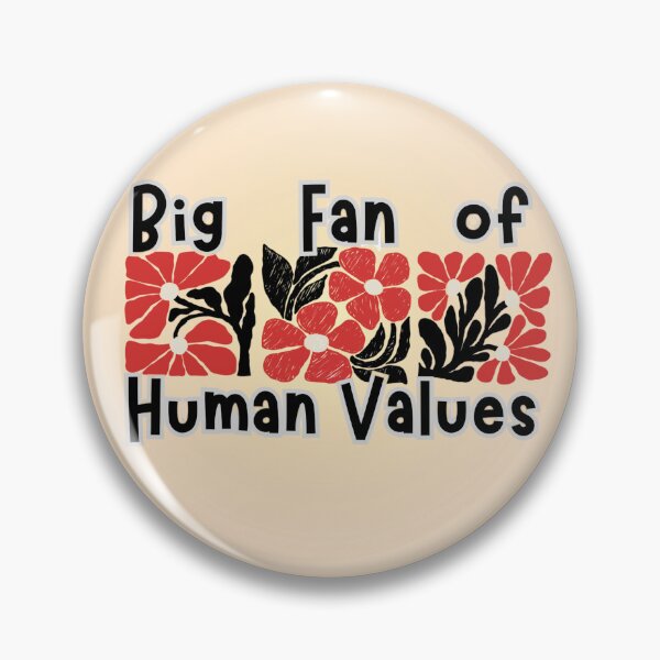 Item preview, Big Fan of Human Values - Retro Floral Graphic designed and sold by PriyaMagic.
