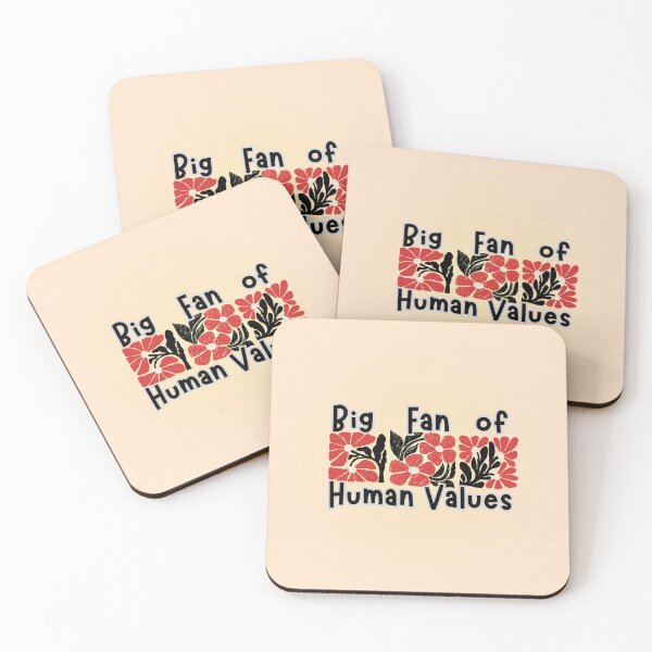 Item preview, Big Fan of Human Values - Retro Floral Graphic designed and sold by PriyaMagic.
