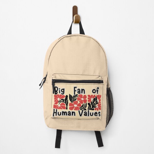 Item preview, Big Fan of Human Values - Retro Floral Graphic designed and sold by PriyaMagic.