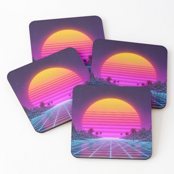 Item preview, Retro Synthwave Sunset Drive with Palm Trees designed and sold by powersunlight.