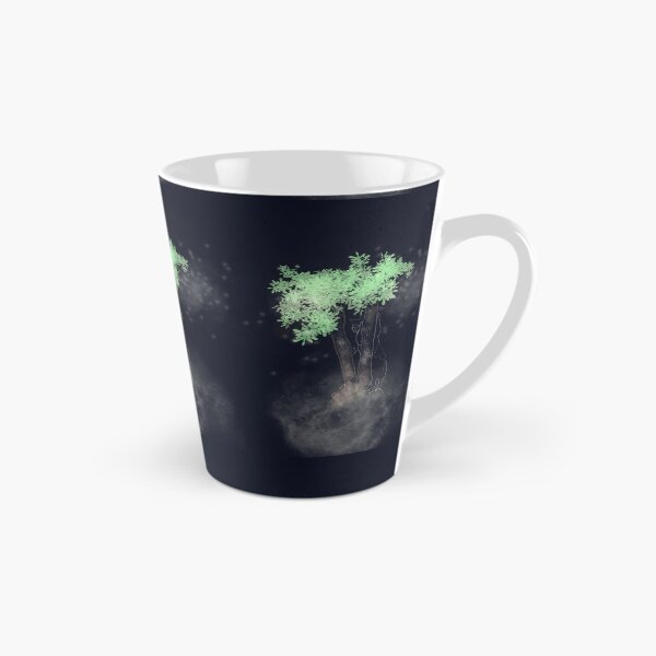 Item preview, Kitten climbing a tree among fireflies at night designed and sold by IsabelQuincoces.