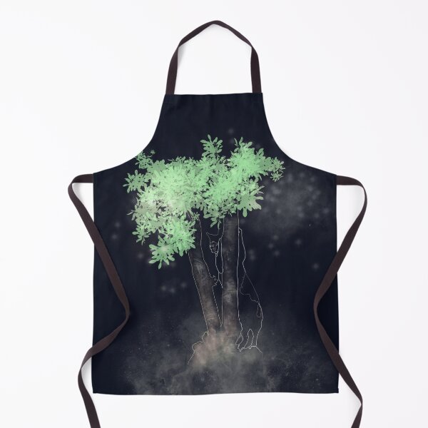 Item preview, Kitten climbing a tree among fireflies at night designed and sold by IsabelQuincoces.