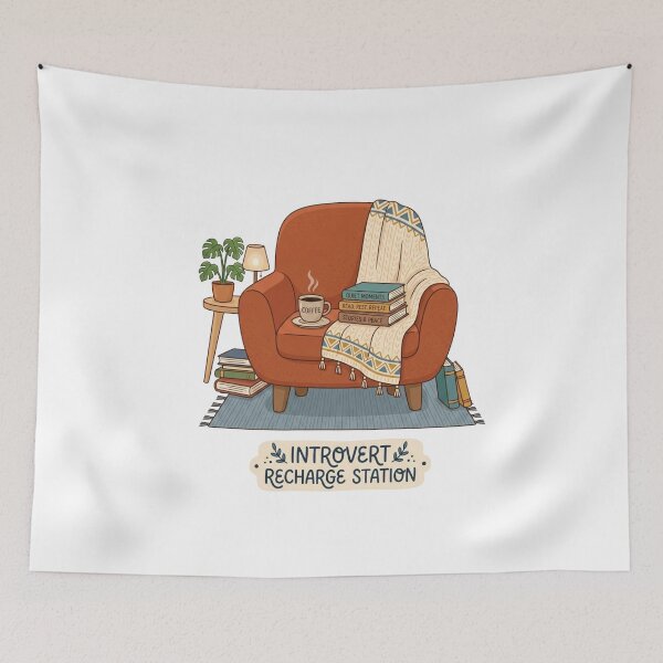 Item preview, Introvert Recharge Station Cozy Home Setup designed and sold by Quiet Mode Studio.