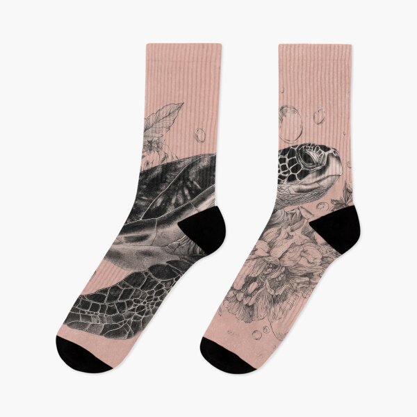 Item preview, Turtle swims with flowers designed and sold by anytka.