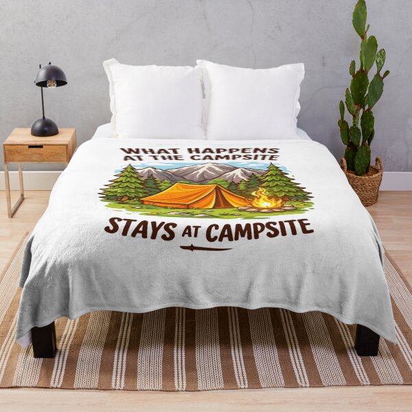 Item preview, Camping Humor – What Happens at the Campsite Stays at the Campsite Funny Camping Shirt designed and sold by Falconwolf.