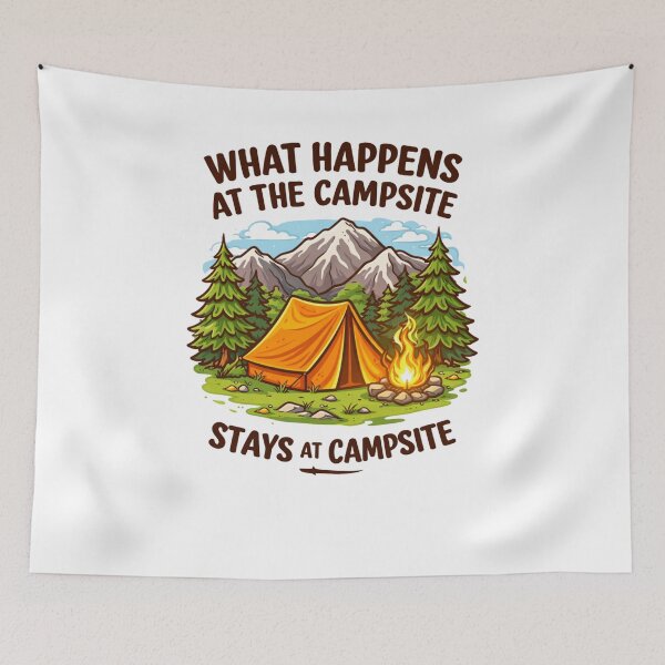 Item preview, Camping Humor – What Happens at the Campsite Stays at the Campsite Funny Camping Shirt designed and sold by Falconwolf.