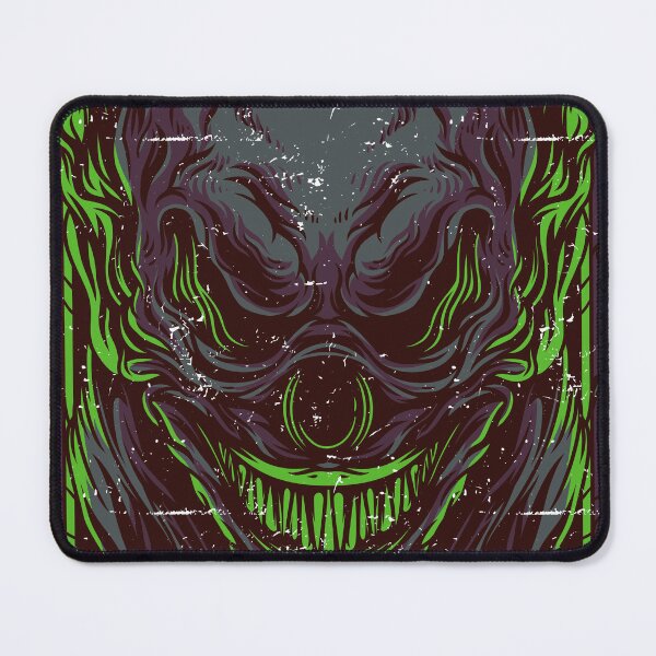 Item preview, Greatscar the killer clown, vibrant neon green lines. designed and sold by LeedsArtStudio.