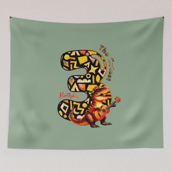 Item preview, The Cutest 3 – Dinosaur 3rd Birthday Party Design designed and sold by Doodle-Bloom.
