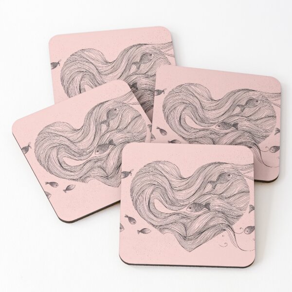Item preview, Drawing of a heart with fish inside designed and sold by anytka.