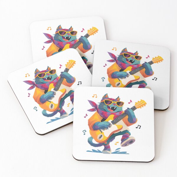 Item preview, Rockstar Cat Guitarist designed and sold by Retro Whimsy.