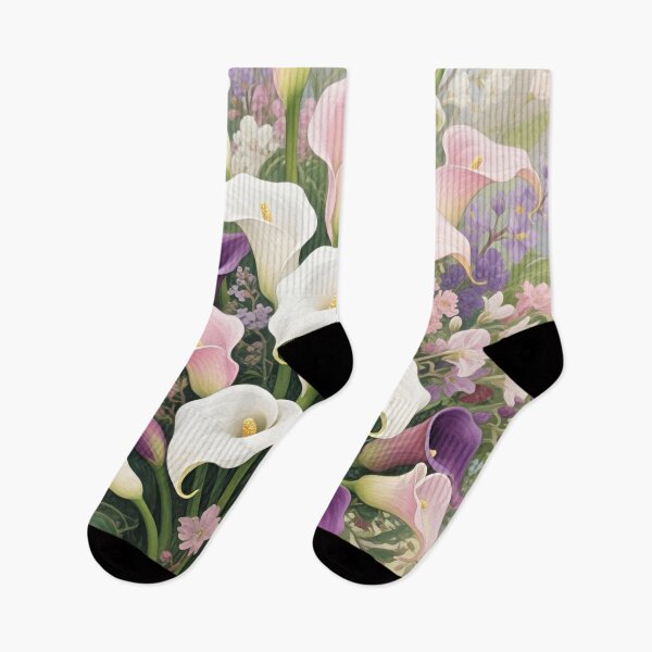 Artikelvorschau, Calla-Lilien-Strauß (Aquarell) | Geburtsblume Juni (botanische Blumenkunst) entworfen und verkauft von Debbie Schulte.
