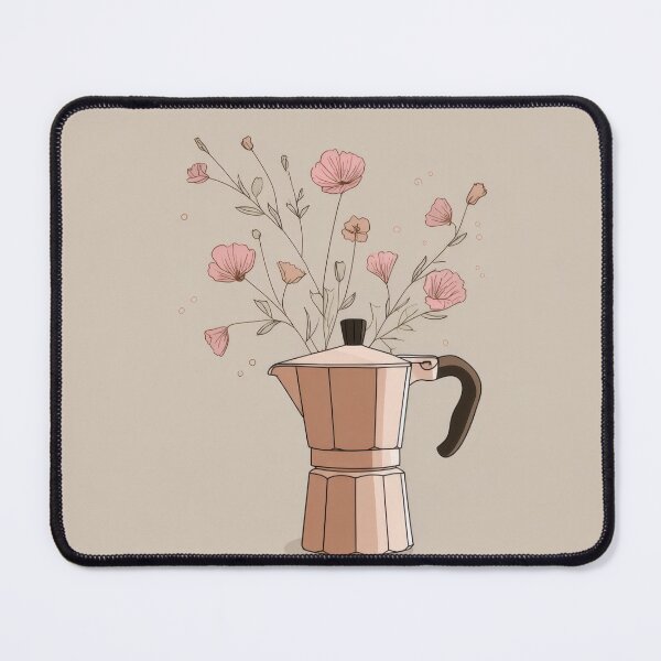 Item preview, Coffee pot with flowers in a vase designed and sold by anytka.