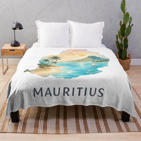 Item preview, Mauritius Minimalist Watercolor Island Icon – Tropical Paradise Travel Art designed and sold by StickyDelights.