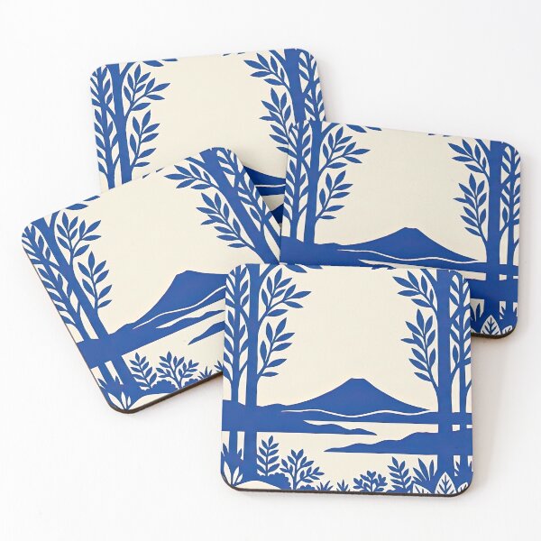 Item preview, Minimalist Blue Mountain Lake designed and sold by MrHamsterDesigns.
