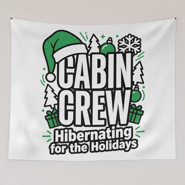Item preview, Winter Cabin Crew Hibernating Christmas Family Design designed and sold by ArtDesignTp.