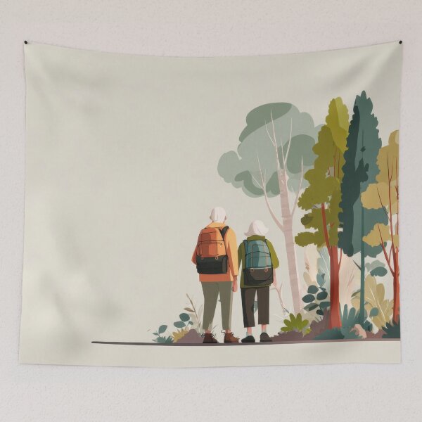 Item preview, Elderly couple walking in nature designed and sold by anytka.