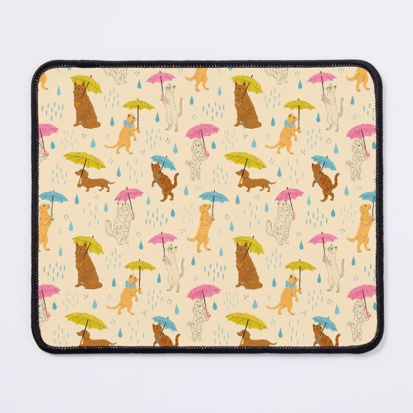 Item preview, Bright Pastel It's Raining Cats & Dogs  designed and sold by Carrie Cantwell Art.