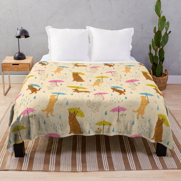 Item preview, Bright Pastel It's Raining Cats & Dogs  designed and sold by Carrie Cantwell Art.