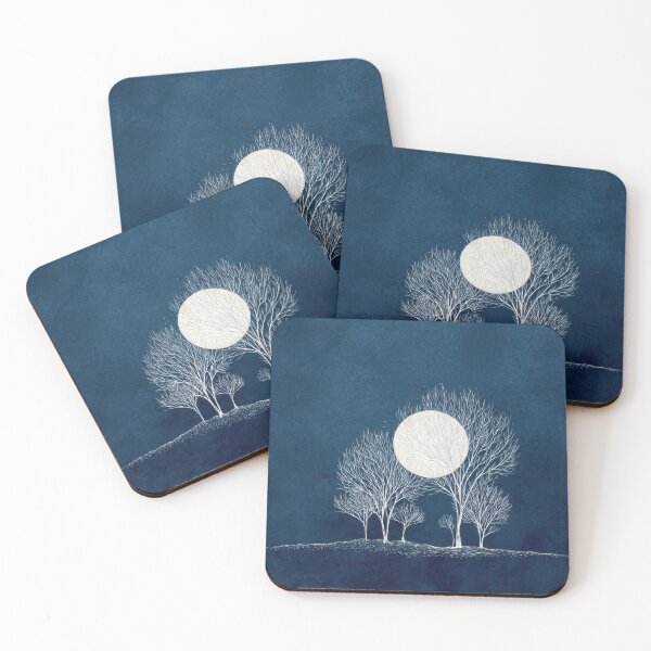 Item preview, Night scene with trees and moon designed and sold by anytka.