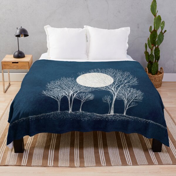 Item preview, Night scene with trees and moon designed and sold by anytka.