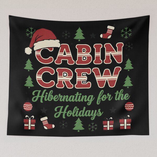 Item preview, Cabin Crew Merry Christmas Hibernating Holiday Theme designed and sold by ArtDesignTp.