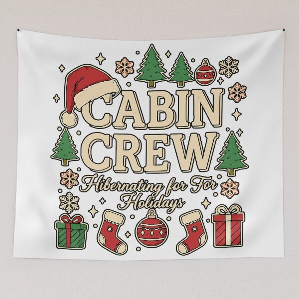 Item preview, Christmas Cabin Crew Winter Holiday Hibernation Design designed and sold by ArtDesignTp.