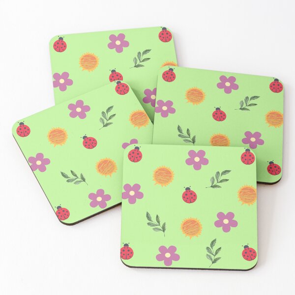 Item preview, Lady Bug Sun Leafs Flower Stickers Prints Posters Wall Art Magnet Home Coffee Cup Decoration TShirt Stationary Notebook Magnet Hat Kitchen Work School Office Redbubble Shop designed and sold by Saritas Boutique Shop.