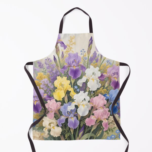 Item preview, Iris Flower Bouquet Watercolor | February Birth Flower Botanical Art designed and sold by Debbie Schulte.