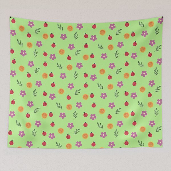 Item preview, Lady Bug Sun Leafs Flower Stickers Prints Posters Wall Art Magnet Home Coffee Cup Decoration TShirt Stationary Notebook Magnet Hat Kitchen Work School Office Redbubble Shop designed and sold by Saritas Boutique Shop.