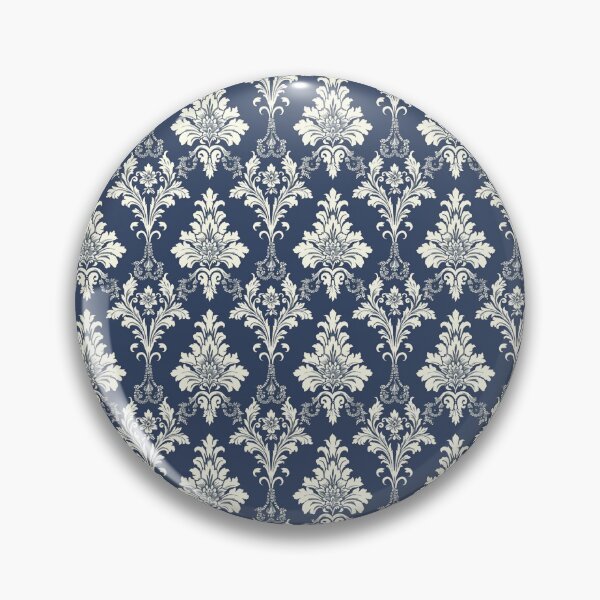 Item preview, Vintage Shabby Chic Blue Damask Pattern designed and sold by LouieVanille.